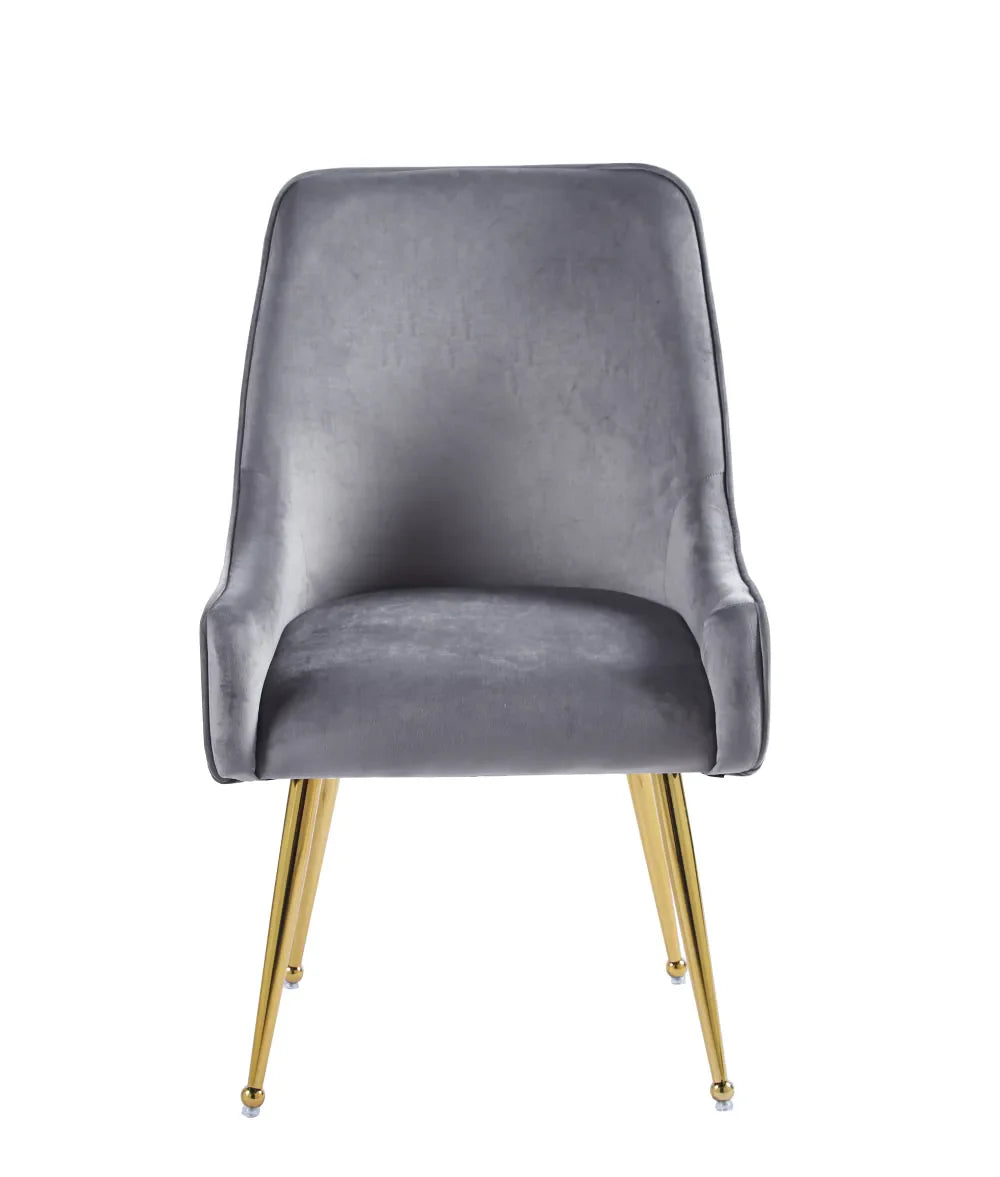 Chaise LUXURY GOLD velours BEIGE, ROSE, ANTHRACITE, GRIS