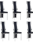 Lot de chaises Dana simili cuir contour chromé
