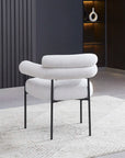 Chaise BULLE pied METAL NOIR serge GRIS et velours BEIGE