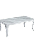 Table basse BAROQUE Chrome  120x60x45 cm