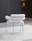 Chaise BULLE pied CHROME SERGE GRIS