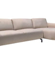 Canapé CARLTON ANGLE DROIT VELOURS BEIGE ET NOIR 299X160