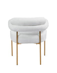 Chaise BULLE pied gold doudou BLANC