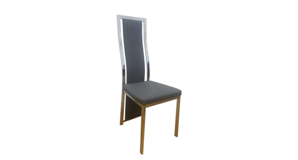 Lot de chaises Dana simili cuir contour chromé