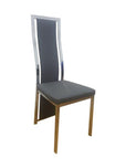 Lot de chaises Dana simili cuir contour chromé