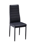 Lot de chaises TOLIA métal noir simili cuir