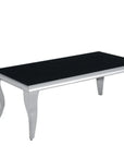 Table basse BAROQUE Chrome  120x60x45 cm