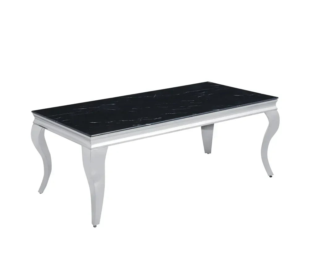 Table basse BAROQUE Chrome  120x60x45 cm