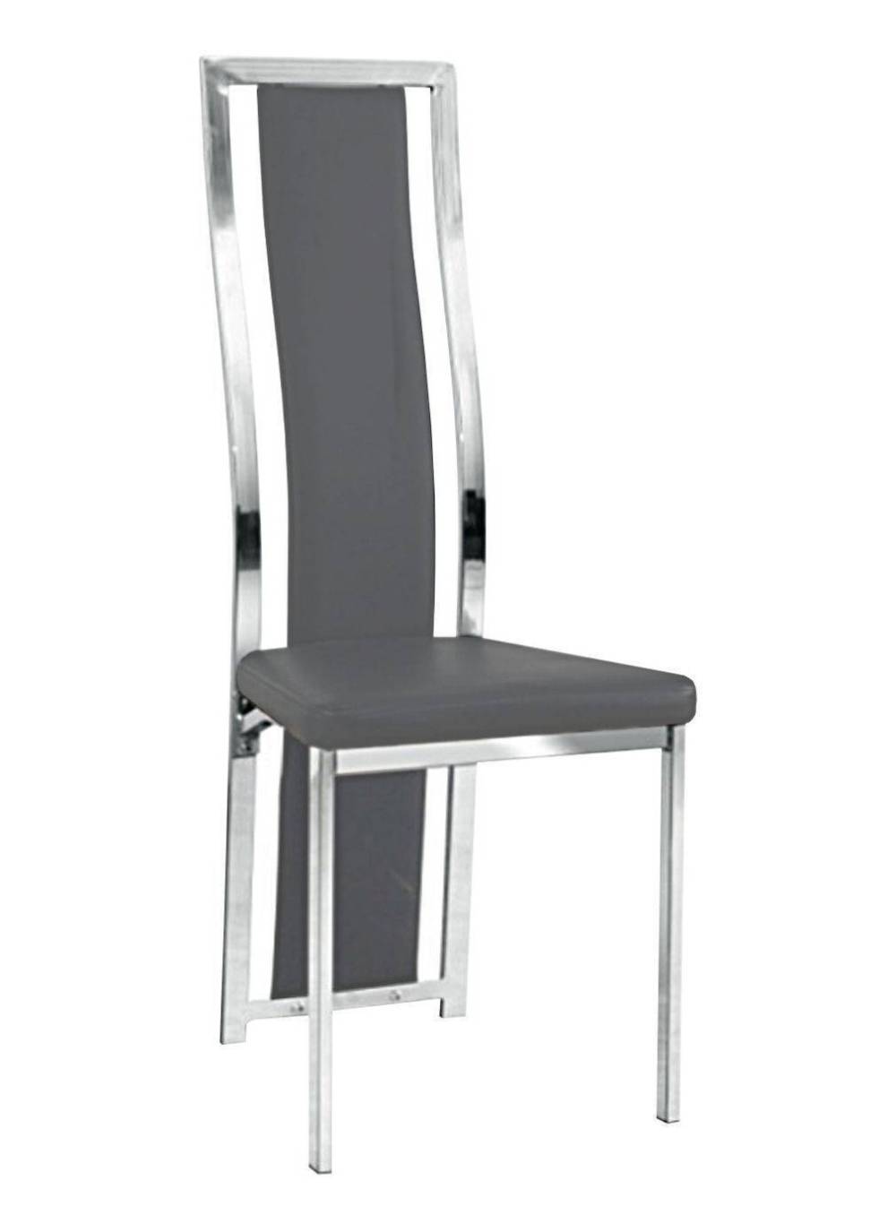 Lot de chaises Dana simili cuir contour chromé