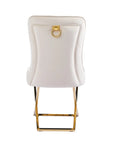 Chaise JOSEPHINE pied GOLD assise BEIGE et NOIR