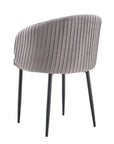 Chaise CARLITA PIED METAL NOIR velours BEIGE, TAUPE, MOKA, GRIS et NOIR