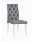 Chaise NEW NEVADA CAPITONNEE pied CHROME assise ECRU, ANTHRACITE, MOKA