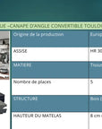 Canapé TOULOUSE angle gauche doudou boucle 275x205cm