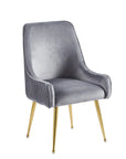Chaise LUXURY GOLD velours BEIGE, ROSE, ANTHRACITE, GRIS