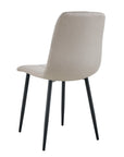 Chaise ELISA pied métal NOIR velours BEIGE, TAUPE, GRIS, ANTHRACITE et NOIR