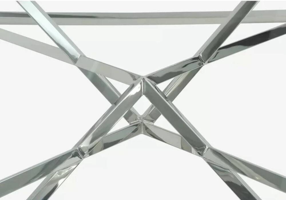 Console PYRAMID en verre Transparent 120x40x78 cm