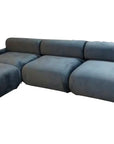 Canapé OSLO VELOURS ANTHRACITE ET BEIGE