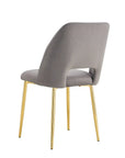 Chaise AVA GOLD velours TAUPE, GRIS ET BEIGE
