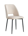 Chaise AVA métal NOIR velours TAUPE, GRIS ET BEIGE
