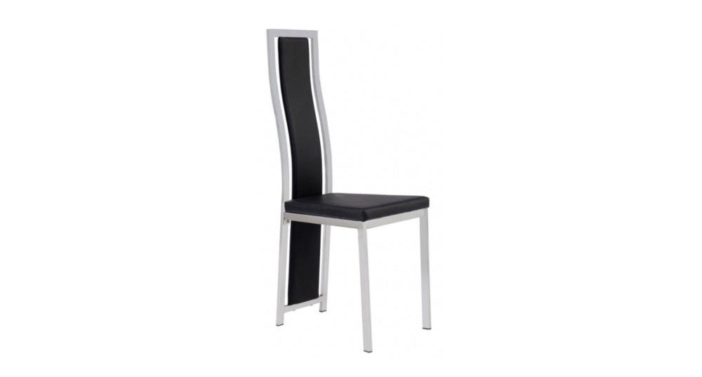 Lot de chaises Dana simili cuir contour chromé