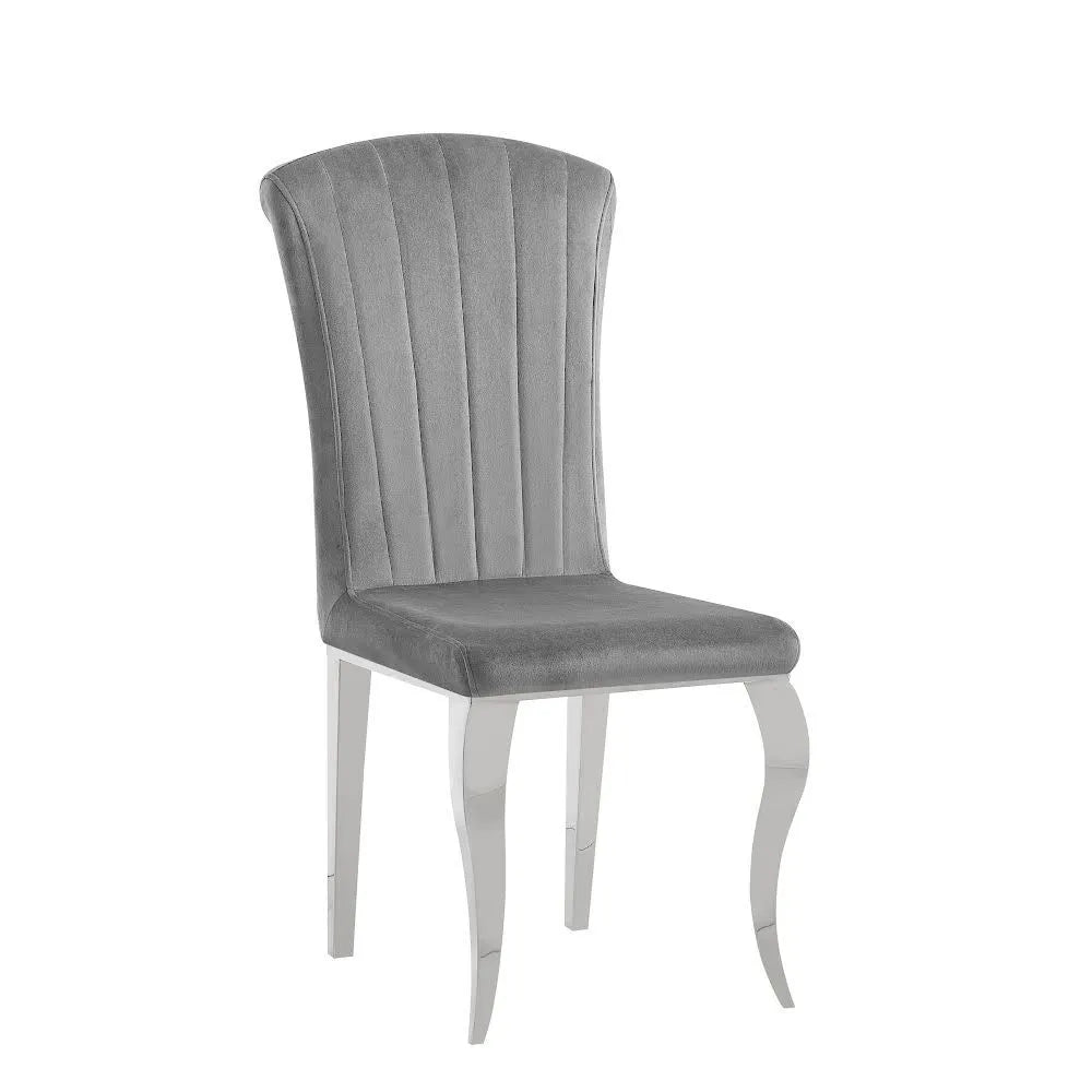 Lot de Chaises baroque LOUIS Chrome Velours