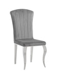 Lot de Chaises baroque LOUIS Chrome Velours