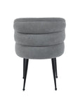 Chaise SACHA pied noir tissus effet LIN  ECRU, MOKA, GRIS, ANTHRACITE