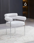 Chaise BULLE pied CHROME SERGE GRIS