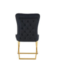 Chaise GABRIELLE GOLD velours BEIGE, TAUPE, ANTHRACITE et NOIR