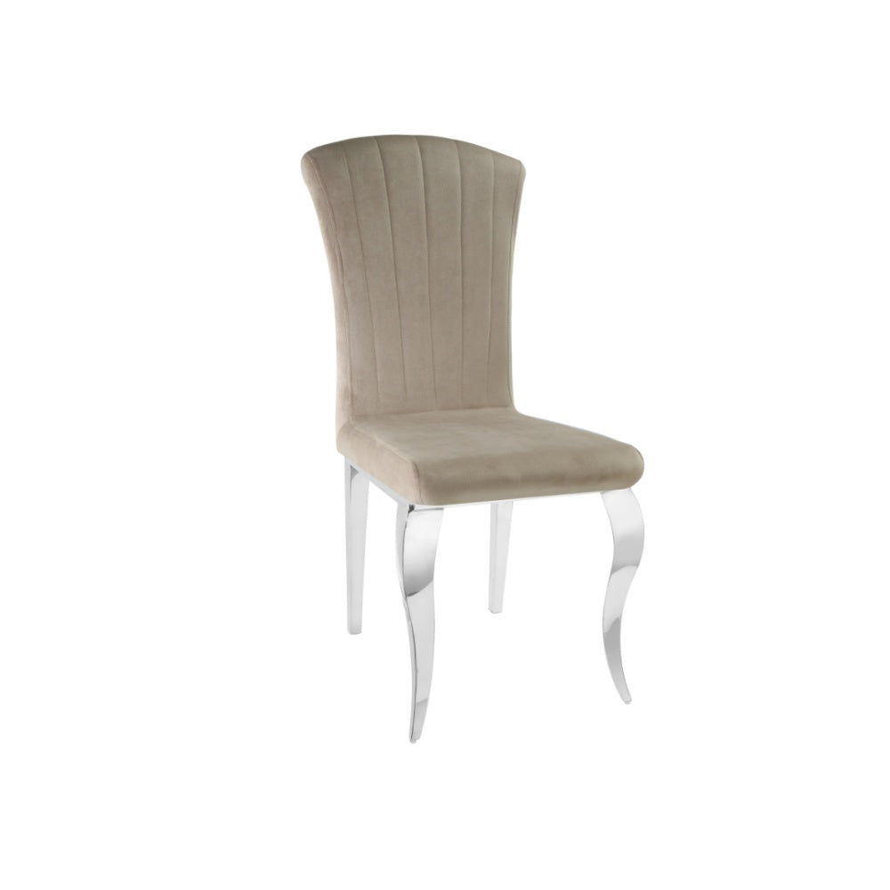 Lot de Chaises baroque LOUIS Chrome Velours