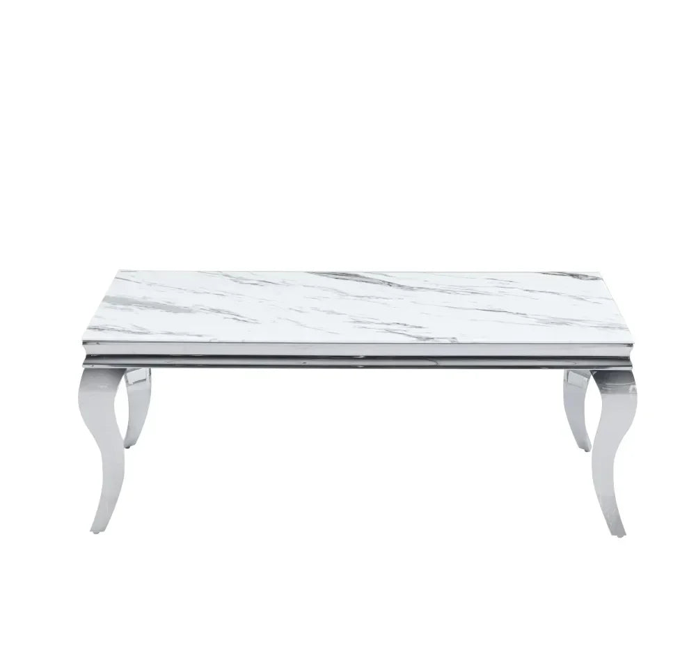 Table basse BAROQUE Chrome  120x60x45 cm