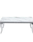 Table basse BAROQUE Chrome  120x60x45 cm
