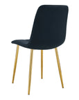 Chaise ELISA pied GOLD velours BEIGE, TAUPE, GRIS, ANTHRACITE et NOIR