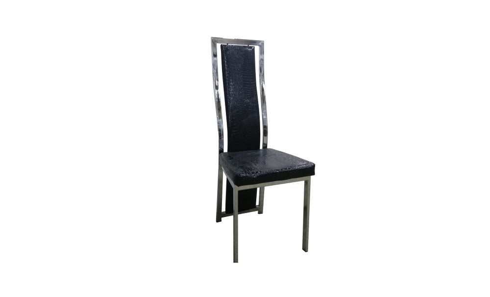 Lot de chaises Dana simili cuir contour chromé