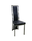 Lot de chaises Dana simili cuir contour chromé
