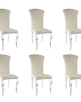 Lot de Chaises baroque LOUIS Chrome Velours
