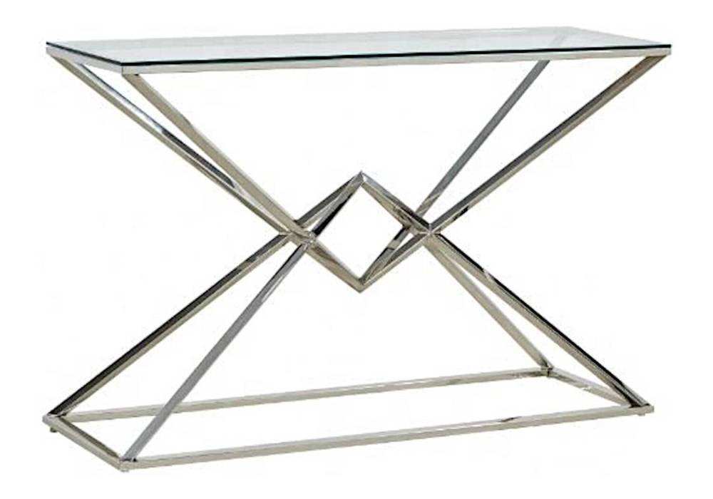 Console PYRAMID en verre Transparent 120x40x78 cm