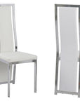 Lot de chaises Dana simili cuir contour chromé