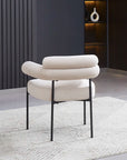 Chaise BULLE pied METAL NOIR serge GRIS et velours BEIGE