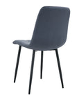 Chaise ELISA pied métal NOIR velours BEIGE, TAUPE, GRIS, ANTHRACITE et NOIR