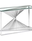Console luxury BRITTANY en Verre Transparent 120x40x78 cm