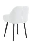 Chaise PEACH PIED METAL NOIR COTELE ECRU, BEIGE, MOKA et GRIS