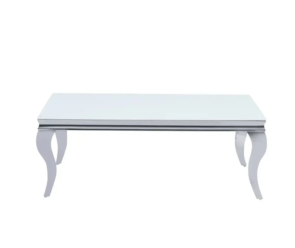 Table basse BAROQUE Chrome  120x60x45 cm