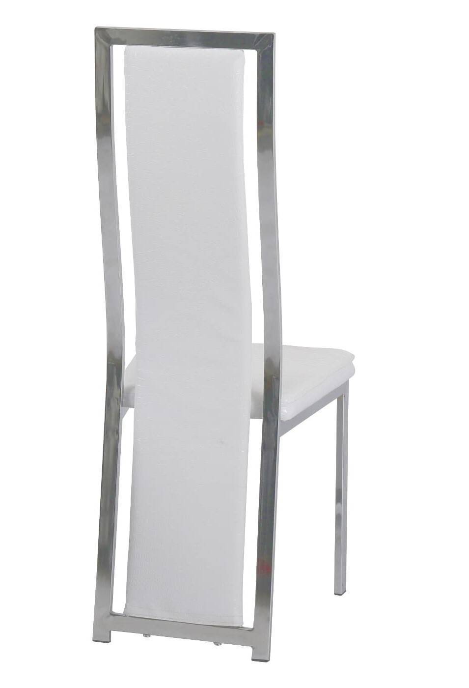 Lot de chaises Dana simili cuir contour chromé