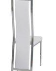 Lot de chaises Dana simili cuir contour chromé
