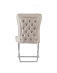 Chaise GABRIELLE pied CHROME velours BEIGE, TAUPE, ANTHRACITE, NOIR