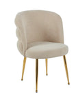 Chaise SACHA pied GOLD tissus effet LIN ECRU, MOKA, GRIS, ANTHRACITE