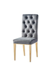 Chaise NEW NEVADA pied GOLD assise ANTHRACITE, MOKA et ECRU
