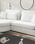 Canapé TURIN angle droit ou gauche doudou boucle 275x165cm