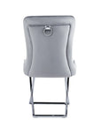 Chaise JOSEPHINE pied CHROME assise ANTHRACITE